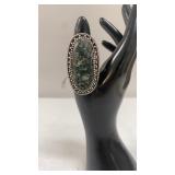 Kambaba Jasper Size 8 German Silver Ring