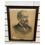 Gen. James A. Garfield Currier & Ives Framed Print