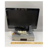 Visio 22' TV, Panasonic DVD & VHS Player