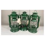 3, Green Embury MFG Company Oil Lamps