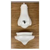 Ceramic Faux Fountain Wall Hanger