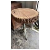 Live Edge Table on Metal Stand