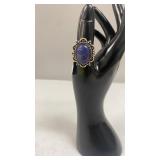 Lapis Size 9 German Silver Ring