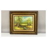 Framed and Signed Landscape Painting