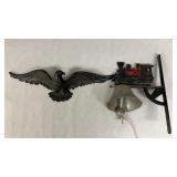 Cast Iron Train with a Bell and a wall d