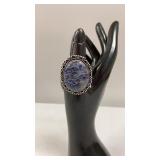 Sodalite Size 9 German Silver Ring