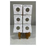 5 Buffalo Nickels