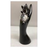Dendrite Opal Size 9 German Silver Ring