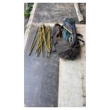 Tent with Stakes and Framework