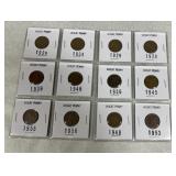 2 Sheets of 6 Old Wheat Coins