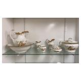 England made Bone China Gold trim Chamber Set