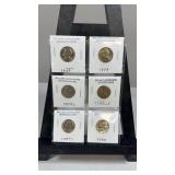 6 Uncirculated Jefferson Nickels
