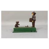 Monkey Cast Iron Bank