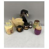 Folk Art Wood Canadian Goose, Asst Candles