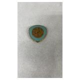 Vintage Compact- Blue Guilloche Enamel Top