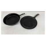 2- 10' Cast Iron Frying Pans