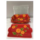 Temp-Tations 12' Baking Pan, Poppy Passion
