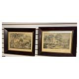 2- Currier & Ives Prints