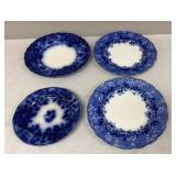 4- England Flow Blue Plates
