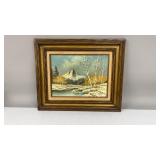 Framed and Signed Landscape Painting