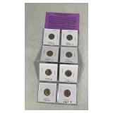 8 Uncirculated Roosevelt Dimes