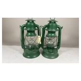 2, Green Embury MFG Company Oil Lamps