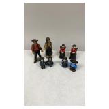 Hand Painted  Cast Iron Amish Figurines