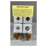 4 Old Proof Coins