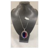 Ametrine Crystal German Silver Pendant Necklace