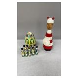 Wooden Toy Bowling Soldiers, Wood Stacking Toy