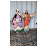2 Concrete Religious Statues