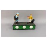 Cast Iron Golfer Bank