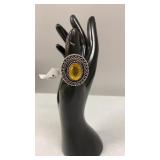 Citrine Size 8 Herman Silver Ring