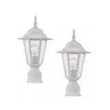 1- Light Textured White Outdoor Post Light