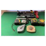 Assortment of Tools and Tape Measures