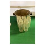 Pot with 5 Glass Baby Bottles