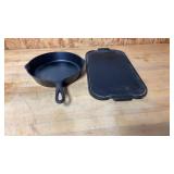 Wagner Flat Griddle and Cast Iron Skillet