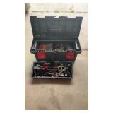 Rubbermaid Plastic Tool Box with Contents