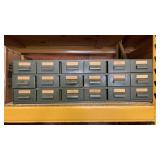 Metal Hardware Organizer W/Contents