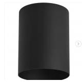 Cylinder Collection 5" Black Outdoor Ceiling Light