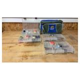 Assortment of Fishing Lures in Carrying Bag