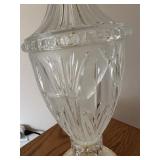 Glass Table Lamp- Cracked- See Pictures