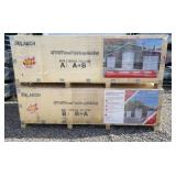 SDLanch 42FT X 30FT Triple Garage Metal Shed Red