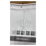 White Candlestick Chandelier-9 Light
