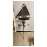 Tin Sail Boat Weather Vane