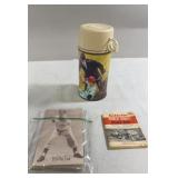 Baseball Thermos And Baseball pictures/Record Book
