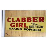 Tin Two Sided Clabber Girl Sign