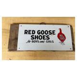 Tin Red Goose Shoes Sign