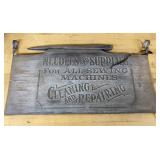 Wood Needles and Supplies Sign
