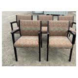 5 Cushioned Chairs Orange